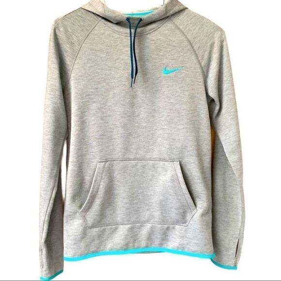 NEW WITHOUT TAGS Nike Gray & Teal Hoodie - Picture 1 of 9